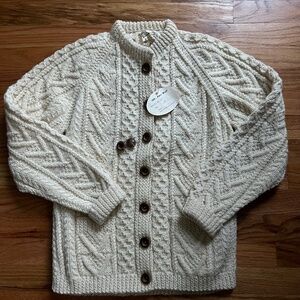 Vintage  Bloodyforeland handknit 100% wool cardigan women’s size XS Ireland NWT